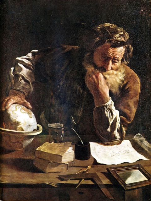 Archimedes, painted by Domenico Fetti in 1620